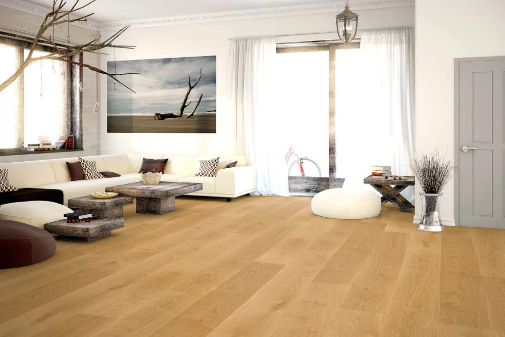 Parquet Chêne contrecollé Multiply Sélection vernis puis brossé