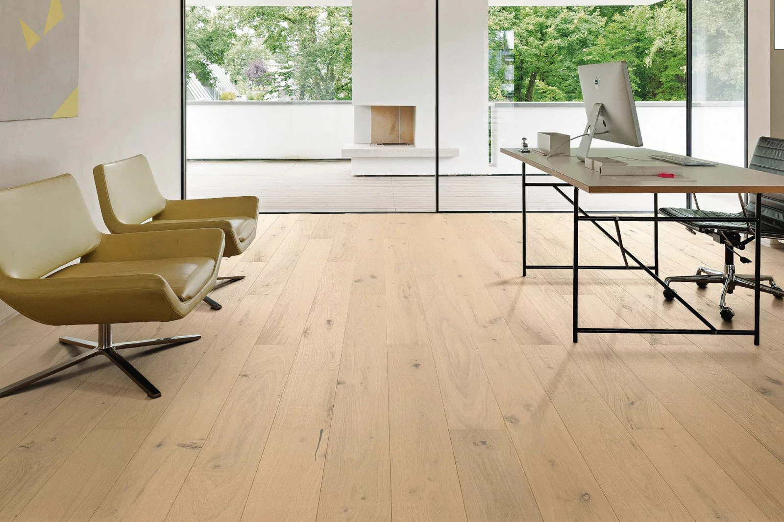 parquet contrecollé CHALET SABLE BLANC 194