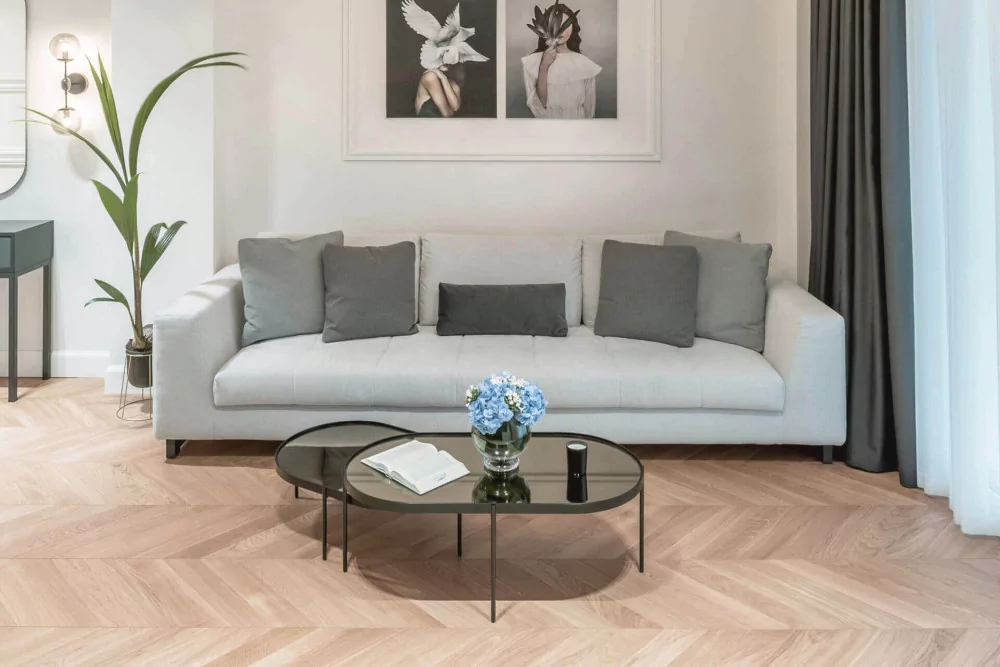 Parquet contrecollé chêne Point De Hongrie nobless brut, parquet contrecollé pas cher