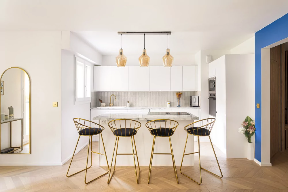 Parquet contrecollé chêne Point De Hongrie Selection Invisible Natur', parquet pas cher