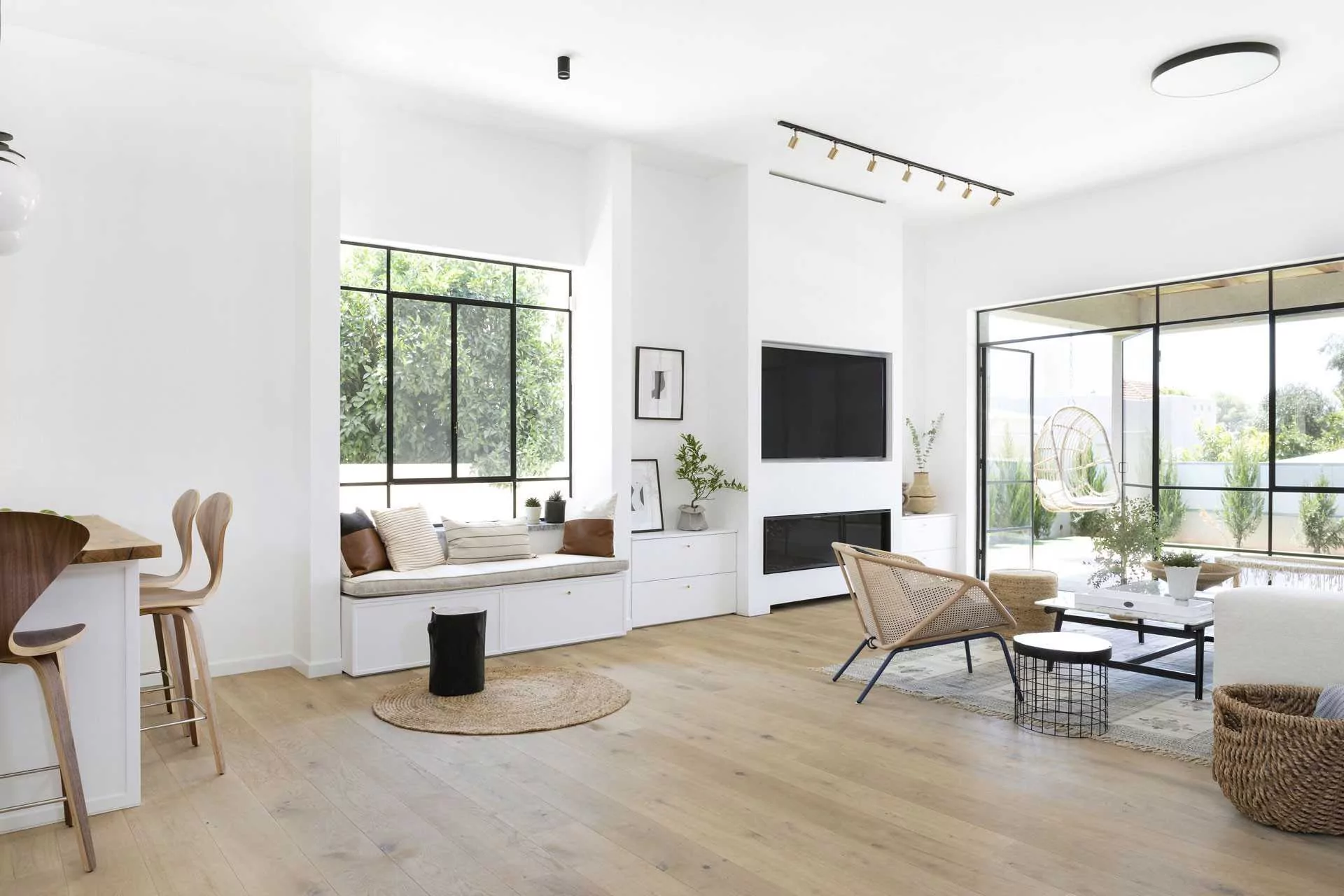 The timeless charm of distressed look parquet for a light, authentic interior